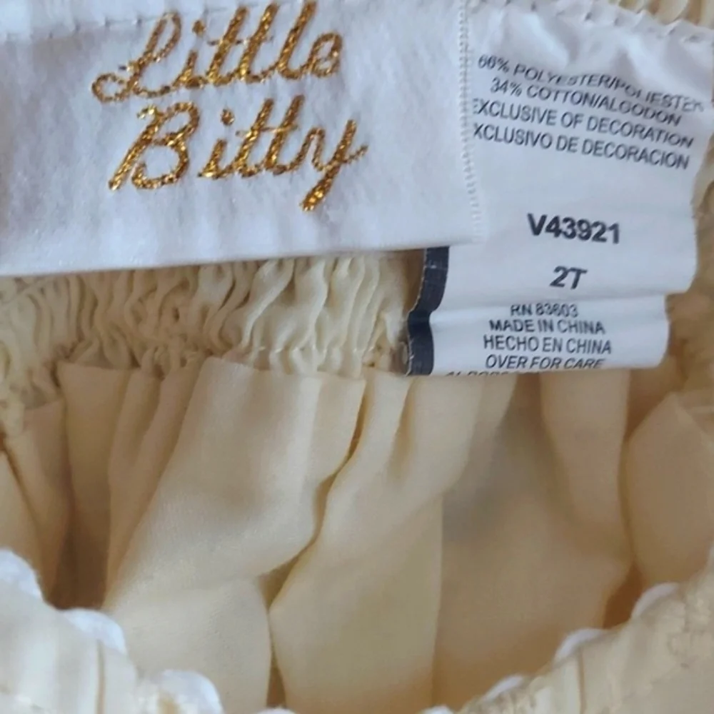 Little Bitty yellow eyelet sunflower applique dress - size 2T